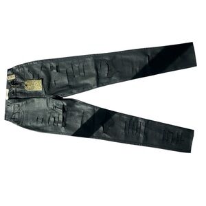 Vibrant M.I.U. Mid-Rise Ripped Skinny Jeans - Black, Size 1 (W24)